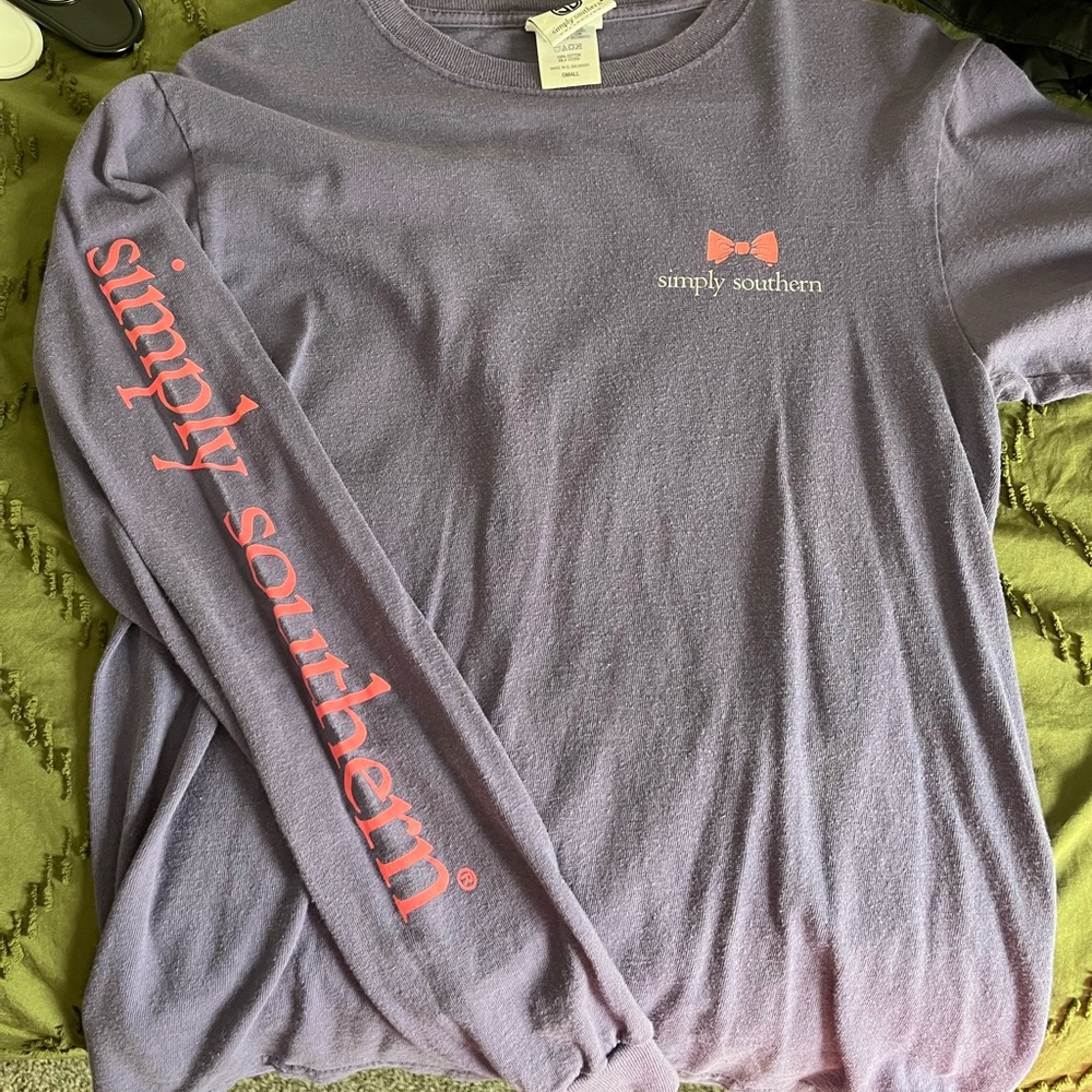 Simply Southern Lavender Tee with Logo
